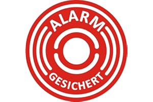 EASYDRUCK24DE '5 unidades Pegatinas Alarma, isecur, alarmgesichert, 40 mm de diámetro, art. Hin 067 _ 40 _ Interior, Nota En Alarma, innenklebend para ventanas, Hogar, Coche, Camión, diseño Máquinas