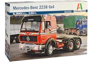 Italeri 3943 Modello in Plastica da Assemblare Camion Mercedes Benz 2238 6X4 Model Kit Scala 1:24