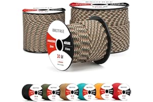 Brotree Paracord 3mm 50M Corda 100% Nylon Tipo II 3 Fili Corda Paracord 425 per Esterno, Artigianato, Fatto a Mano - 192 kg Carico di Rottura (Nascosto Camo)
