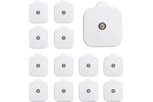 MEDFIT MED-FIT 5x5cm Flexi iSTIM 12 x 3.5mm Stud (tipo snap/boton) TENS Almohadillas autoadhesivas encajan con BEURER, SANITAS y VIRTUALMENTE todas las Maquinas de masaje TENS en Amazon.