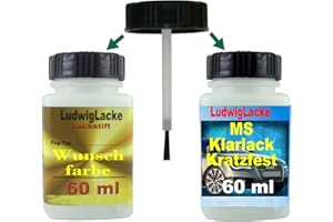 Ludwiglacke Nordlichtblau LZ7R für Audi Lackstift Set Autolack & Klarlack je 60ml
