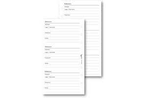 Agendepoint.it - Ricambio agenda organizer password 9,5x17cm 6fori 50fogli bianco