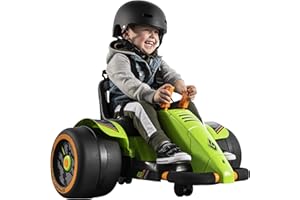 Huffy Green Machine 360 6 V zasilanie bateryjne dla dzieci jeżdżą na zabawnym spinningu i jeździe, dzieci w wieku 3-5 lat