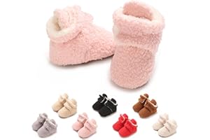 YloveM Zapatos Bebé Invierno Botas de Nieve Gruesas Suela Antideslizante para Bebés Recién Nacidos Primeros Pasos Unisex Bebés Suaves Cálidas Zapatos
