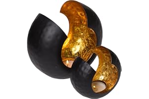 Gadgy Juego De 2 Candelabros Decorativos | Portavelas Decoracion |Decoracion Marroqui | Portavelas Metal |Centro de Mesa Decorativo Salon | Decoracion Hogar | Porta Velas Decorativas