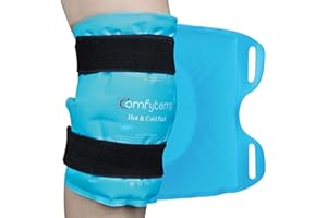 Comfytemp Tasca di Ghiaccio Ginocchio Riutilizzabile, Terapia Caldo e Freddo per Chirurgia Sostituzione del Ginocchio, Alleviare il Dolore, Gonfiore, Distorsioni, Lividi