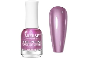 MIZHSE metallic nagellack utan UV lila nagelpolering snabbtorkande