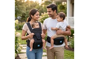 Mee Mee Sweet Love 6-in-1 Baby Sling Carrier | Ergonomic Baby Carrier with Hip Seat | Breathable Mesh Fabric | Adjustable & Comfortable | Safe & Secure for Newborns to Toddlers (Up to 15 kg, Black)
