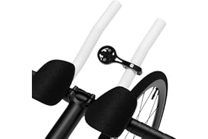 Bike AeroBar GPS Computer Mount for Garmin Edge Explore, Aluminum Bicycle GPS Mounts for 22.2mm TT Handlebar, Flashlight and Action Camera Install, Compatible with Bryton, Wahoo, and CATEYE Black