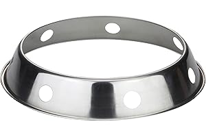 SOV Stainless Steel Wok Ring 26cm Wok Support Ring Pan Stand for Gas Hobs Cooktop Range Pan Holder Stove Round Bottom Wok Rack Reversible, 26cm