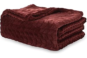 ‎WINTHOME Winthome Kuscheldecke Flauschig Weich, Sofadecke Warme, Fleecedecke Kuschelige, Pflegeleicht, Blanket Für Kinder, Teenager, Erwachsene, Couchdecke Geeignet für alle Jahreszeiten (150x200cm, Weinrot)