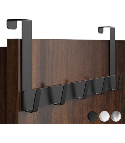 Dntorx 2 stuks deurhaken om op te hangen, flexibele kledinghaken, deur, ruimtebesparende deurkapstok om op te hangen, antislip deurhakenlijst, handdoekhouder, deur voor badkamer, woonkamer, keuken