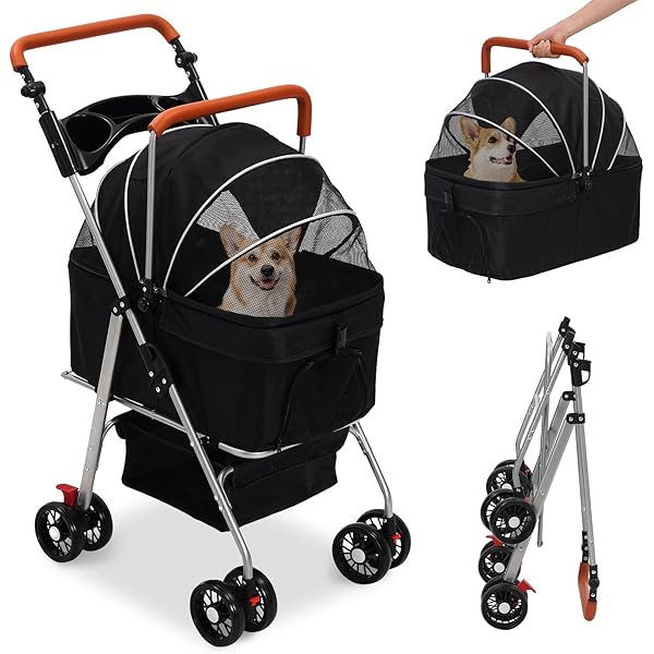 HIPET Hondenbuggy Zwart| Baby & Tiener Megastore