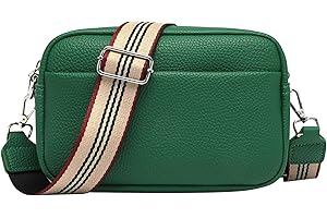 GOLDNICE Crossbody Bag for Women, PU Leather Camera Handbag Ladies Messager Cross-Body, Small Shoulder bag with Adjustable and Removable Wide Strap, Black, Beige, Cream White, Khaki, Grey