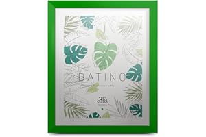 aFFa frames, Batino, Cadre photo en bois, Light, Rectangle, avec façade en verre acrylique, dos HDF, Vert, 30x40 cm