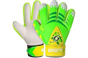 Sportout Guantes de portero junior, guantes de entrenamiento para niños y niñas, con doble protección de muñeca y material de látex antideslizante resistente al desgaste para proporcionar protección para prevenir lesiones