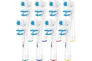 Dual Clean Testine di Ricambio Compatibili con Spazzolino Elettrico Oral B - Doppia Azione Pulente Per una Pulizia Completa e Efficace - Di Kisstta (8)