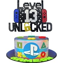 ximoogoooz Happy 13th Birthday Video Game Cake Topper Level 13 ...