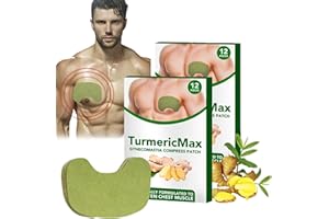 ASHOPFUN Turmericmax Gynäkomastie-Kompresse-Pflaster, Gynäkomastie-Cellulite-Schmelzpflaster, Gynäkomastiestraffung, Ingwer-Pflaster, Brust-Bauchfettentfernung für Männer, Anti-Cellulite-Pflaster für