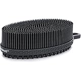 FReatech Brosse pour Corps avec Peigne en Silicone à 2 Faces pour Bain & Douche, Nettoyage Efficace et Massage Fin, Exfoliati