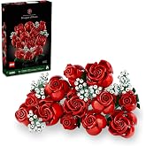 LEGO Icons G&uuml;l Buketi 10328 - Anneler G&uuml;n&uuml;'ne &Ouml;zel Yetişkinler i&ccedil;in Bir D&uuml;zine Kırmızı G&uuml;l ve 4 Dal Bahar Yıldızı İ&ccedil;eren Deko