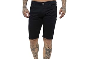 BRAND KRUZE Mens Slim Fit Stretch Casual Cotton Chino Shorts Summer Smart Work Half Pants