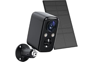 FOAOOD Cámara Vigilancia WiFi Exterior Solar Camaras de Vigilancia sin Cables Visión Nocturna Color Alarma con Bateria Incorporada Detección Humana PIR Audio Bidireccional IP66