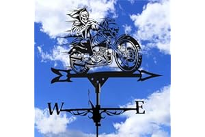 Dantazz Wetterhahn Windrad, Wetterhahn Metall für Garten, Windrichtungsanzeiger Garten mit Stab, 3D Wetterhahn Design Dekoration, für Garten Hinterhof Terrasse Hof Dach Ornament