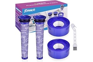 Erinice Filtro per Dyson V8 Accessori Filtro di Ricambio per Aspirapolvere Dyson V7 V8 Animal Absolute Animal Motorhead Aspirapolvere Accessori Lavabile Ricambi, 2 Pre Filtro e Post Filtri HEPA