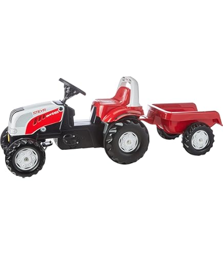 Rolly Toys rollyKid 023196 Deutz-Fahr 5115 G TB Tractor with Trailer for Children from 2.5 to 5 Years, Rear Clutch, Pedal Vehicle for Children