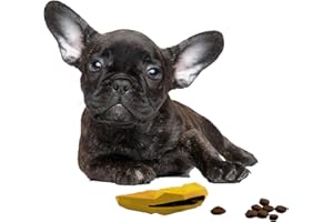 THILIFE iocattolo da masticare indistruttibile per cani - Distributore di cibo per cani originale in stile arancione - Palla per cani antistress - Lavabile in lavastoviglie - Gioco di intelligenza (banana)