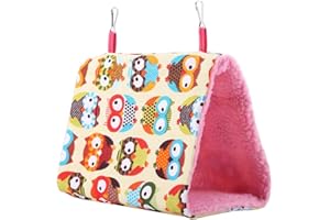 GAROSA Pet Bird Nest Amaca Caldo Morbido Hanging Cave House Triangolare Durevole Pappagallo Coccolino Capanna Letto Pet Fornitura Gabbia per Uccelli Giocattolo(#2)