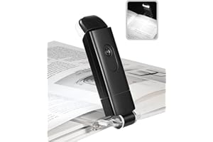 DEWENWILS Luce per Lettura Libri a Letto, Luce da Lettura a LED portatile con clip, 2 Luminosità regolabili, 2 Colori Bianco Figo, Lampada Lettura ricaricabile USB, perfetta per Amanti dei Libri