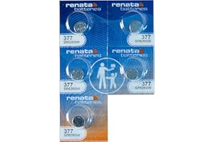Renata #377 Silver Oxide Battery - 5 Pack
