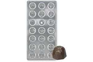 TEOGNEOT Chocolate Mould Transparent Chocolate Mould Polycarbonate DIY Chocolate Moulds with 21 Holes with Half Thread