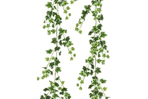PacuM Konstgjord murgröna, girlang grön 180 cm (71 tum), luktfri konstgjord murgröna, set med murgröna, lämnar konstgjorda kr