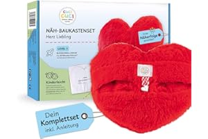 CUCICUCI EINFACH.NÄHEN.LERNEN. cuci cuci Näh-Baukastenset Motiv: Herz Liebling | Erste Näherfolge garantiert für Kinder ab 5 Jahren, Komplettset mit allem, was Du zum Nähen brauchst | Fördert Kreativität & Geschicklichkeit
