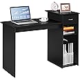 Yaheetech Home Office Small Computer Desk with Drawer for Living Room, Laptop PC Table Compact Desk with Shelf, Modern Style Workstation Writing Studying Desk, Heavy Duty Home Furniture, 112x50x82cm