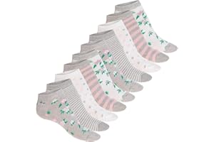 Celodoro Damskie słodkie skarpety Eco Sneaker (10 par), krótkie skarpety z bawełny regeneracyjnej
