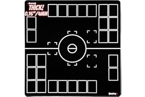 THE GAMING MAT COMPANY GMC Deluxe XL 2 Player Black & White Gaming Mat Compatible for Pokemon Trading Card Game Stadium Board Playmat for Compatible Pokemon Trainers - Waterproof Card Gaming Mat