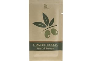 PRESENT-MORE - Doccia Shampoo 15ml Beauty Oil - Confezione da 250 Pezzi - Shampoo Doccia Monodose Senza Allergeni - Fragranza Tahitian - Ideale per Hotel e B&B
