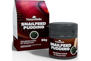 NatureHolic - Pasta Power Feed para caracoles - Alimento completo para caracoles de acuario - Para una carcasa sana - Fabricado en Alemania - 50 g