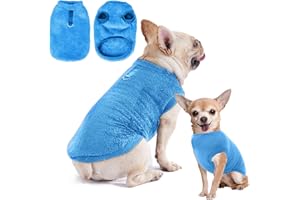 TALWIOR Płaszcz dla psa, mały rozmiar, zimowy sweter dla psa płaszcz dla psa, płaszcz dla psa mały rozmiar, ciepła kamizelka polarowa sweter dla psów, ubrania dla małych i średnich psów (niebieski, XL)