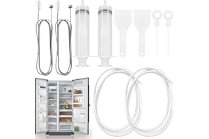 Lets Joy 10PCS Kit Pulizia Frigorifero, Sondino per Frigorifero, Strumento per La Pulizia dello Scarico del Frigorifero, Set Pulizia Frigorifero Draga di Scarico, Kit di Spazzole per Elimina Odori