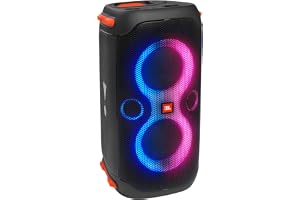 JBL Partybox 110, BITA Award Winner- Best Party Speaker, 160W, Deep Bass, Dynamic Light Show, True Wireless, Upto 12H Playtime, Built-in Powerbank, Guitar+Mic Input, PartyBox App, IPX4 Splashproof