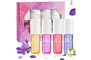 ZTBFHLZQ 4 Pièces Parfum, Spray Corporel pour Femme, Spray Parfum Longue DuréE, Brume ParfuméE Pour Cheveux Et Corps, Brume Parfumée, Parfum Femme pour les voyages, cadeau pour femme (A)