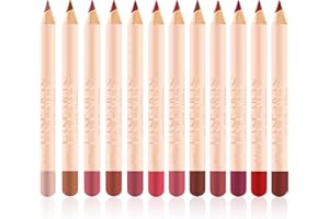 BUYSOW 12 Colori Matita Labbra Set, Lucidalabbra Opaco Vellutato Facile da Usare, Impermeabile Lip Liner Naturale a Lunga Tenuta, Waterproof Matte Lip Crayon