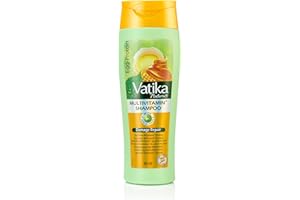 VATIKA NATURALS Vatika Shampoo Multivitaminé aux Protéines d'Œuf 400 ml - Nourrit le Cuir Chevelu, Répare les Cheveux Abîmés, Renforce les Racines, Améliore la Texture