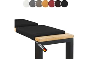 ‎LYCCE Lycce Bankauflage Klemmkissen 1 Leiste, Sitzkissen Kunstleder schwarz, Banktiefe ab 35 cm