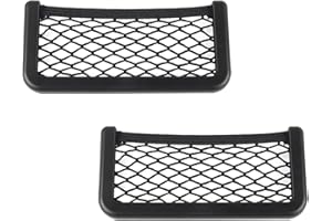 AMYXIYUAN 2Pcs Framed Stretch Mesh Net Pocket Car Storage Net Bags Car Net Pocket Elastic Nylon Mesh Seat Back Pocket Car Net Pockets for Car Truck Campervan